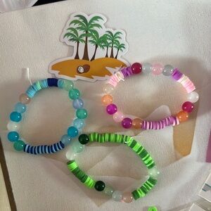 Colorful Beaded Kids Bracelets Set